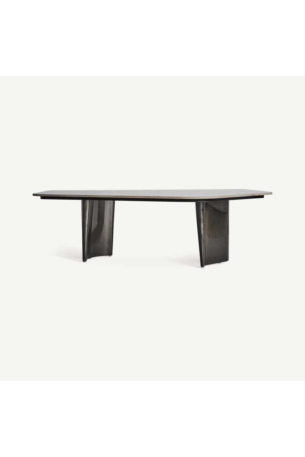 Gray Porcelain Asymmetrical Coffee Table | Vical Home Kalvatn | Oroa.com