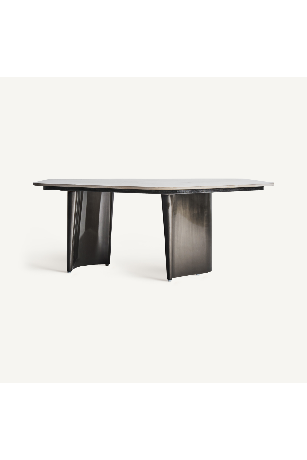 Gray Marble Asymmetrical Coffee Table | Vical Home Kalvatn | Oroa.com