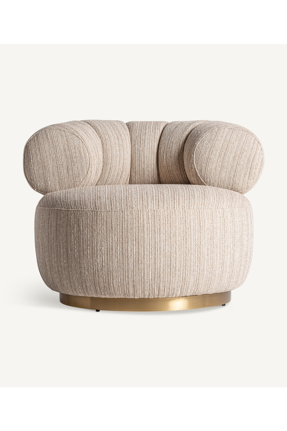 Beige Bouclé Round Armchair | Vical Home Hosfos | Oroa.com