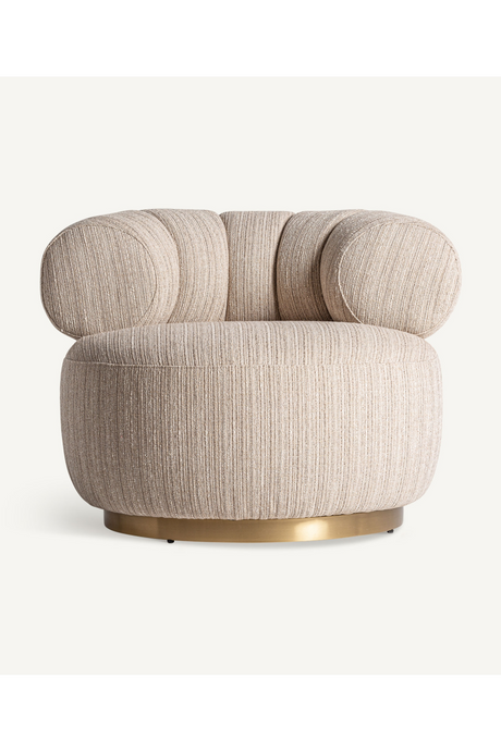Beige Bouclé Round Armchair | Vical Home Hofsos | Oroa.com
