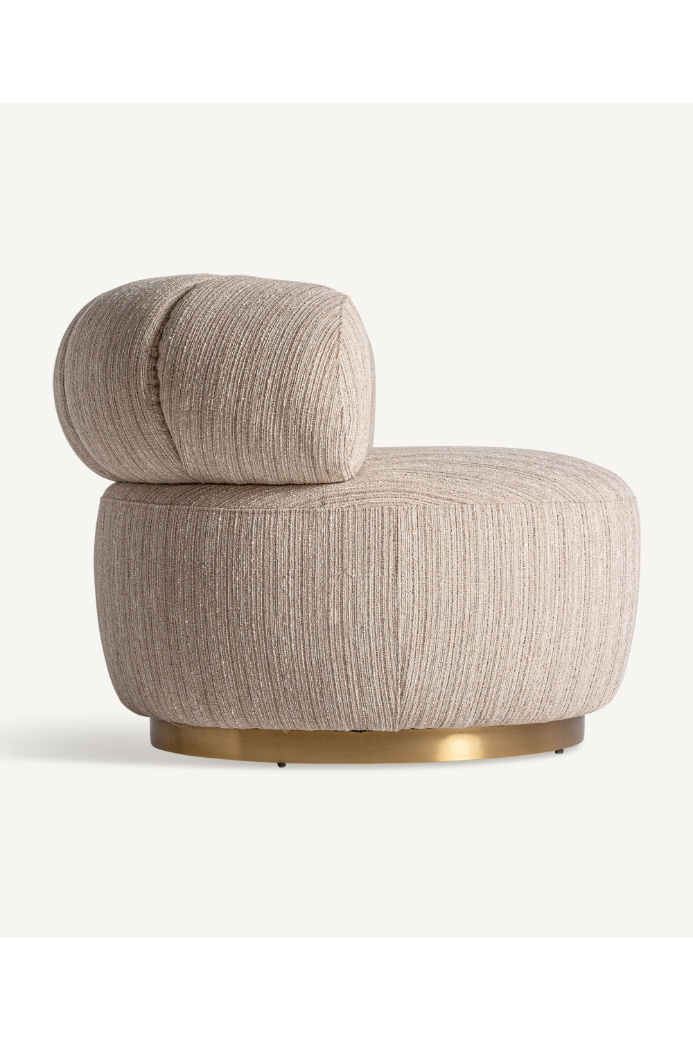 Beige Bouclé Round Armchair | Vical Home Hosfos | Oroa.com