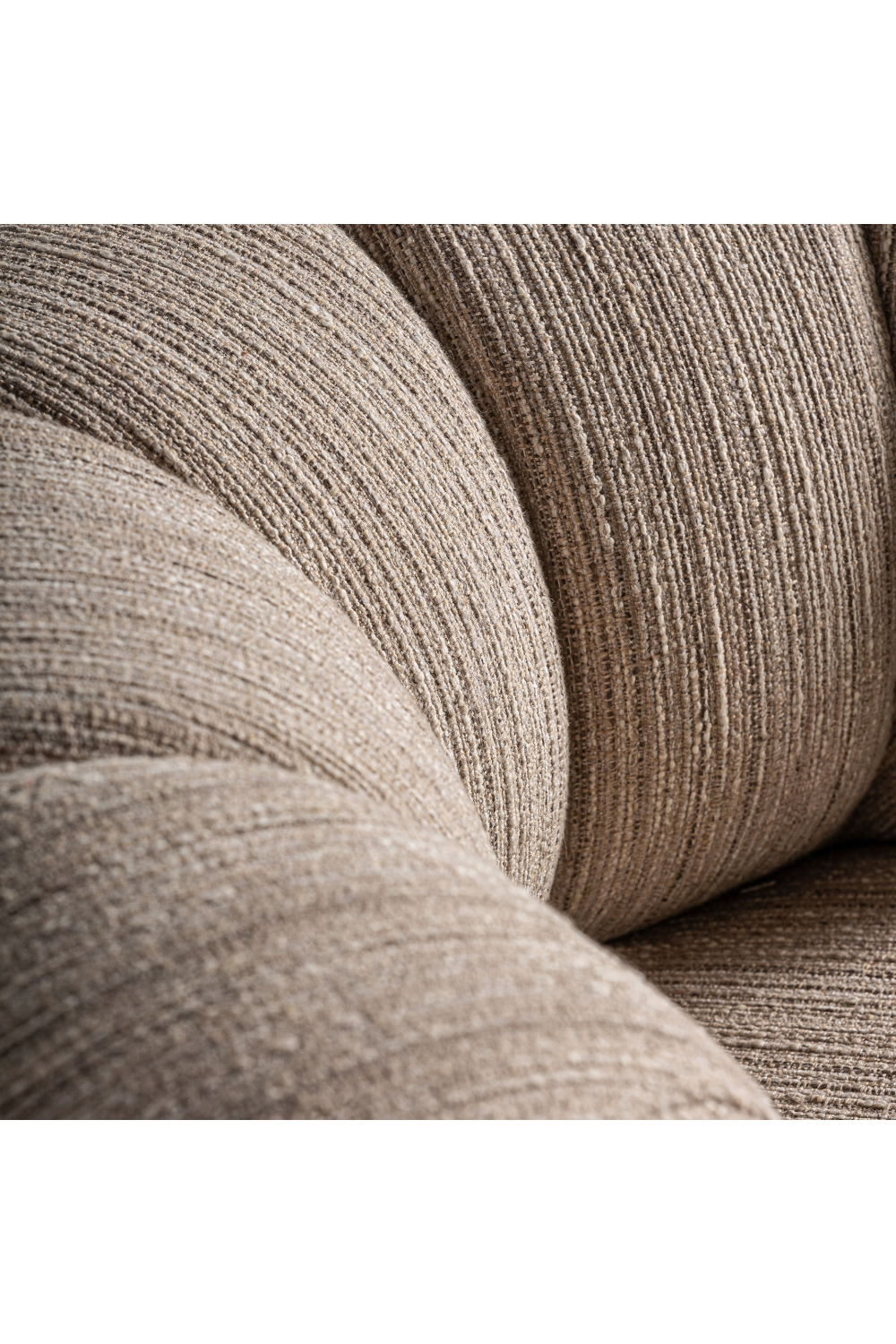 Beige Bouclé Round Armchair | Vical Home Hosfos | Oroa.com