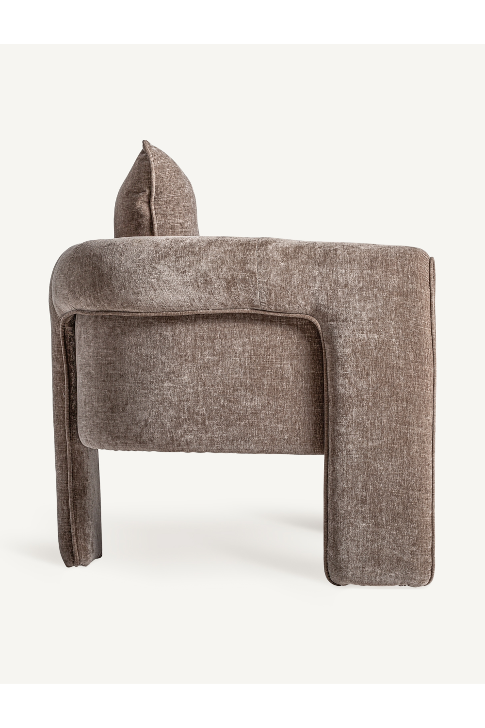 Taupe Upholstered 3-Legged Armchair | Vical Home Karka | Oroa.com