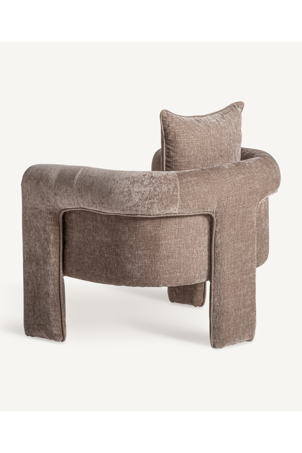 Taupe Upholstered 3-Legged Armchair | Vical Home Karka | Oroa.com