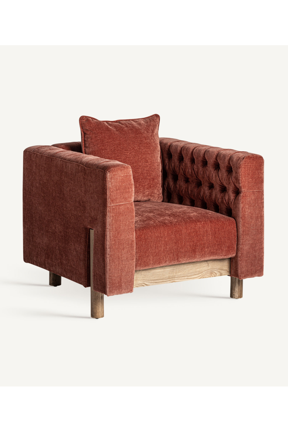 Burgundy Tufted Armchair | Vical Home Carlton | Oroa.com