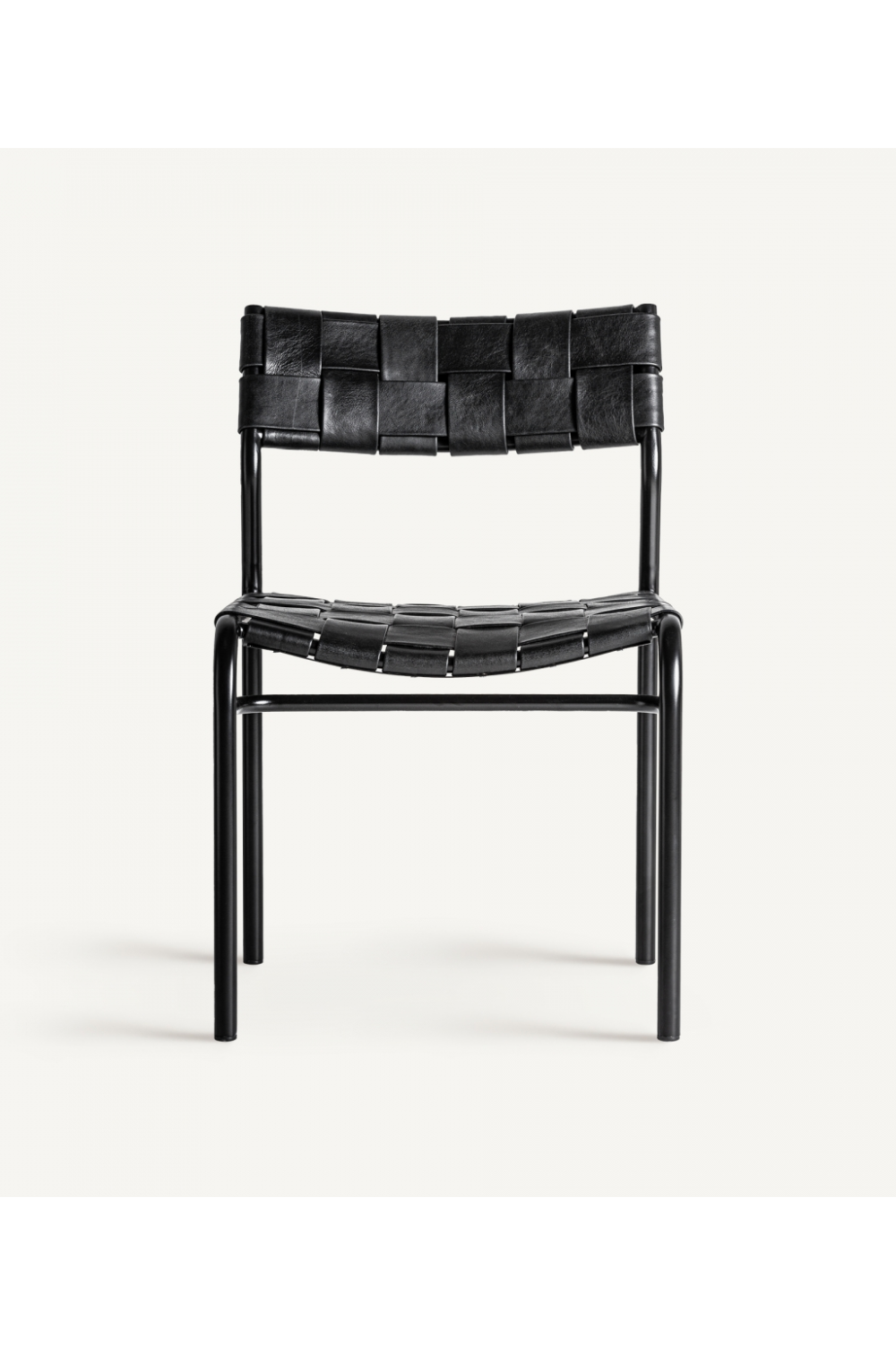 Woven Black Leather Accent Chair | Vical Home Franey | Oroatrade.com