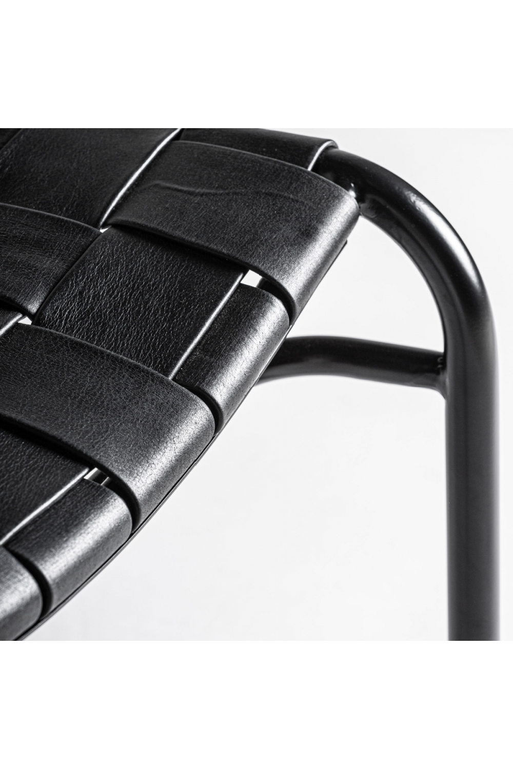 Woven Black Leather Accent Chair | Vical Home Franey | Oroatrade.com