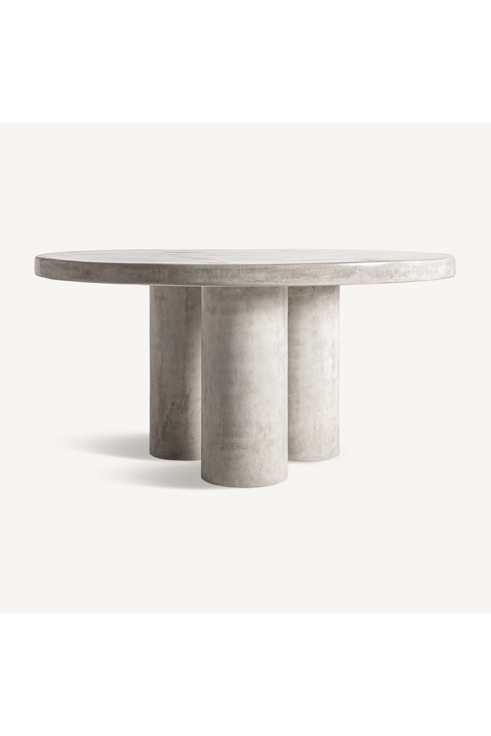 Gray Cement Round Dining Table | Vical Home Vytina | Oroa.com