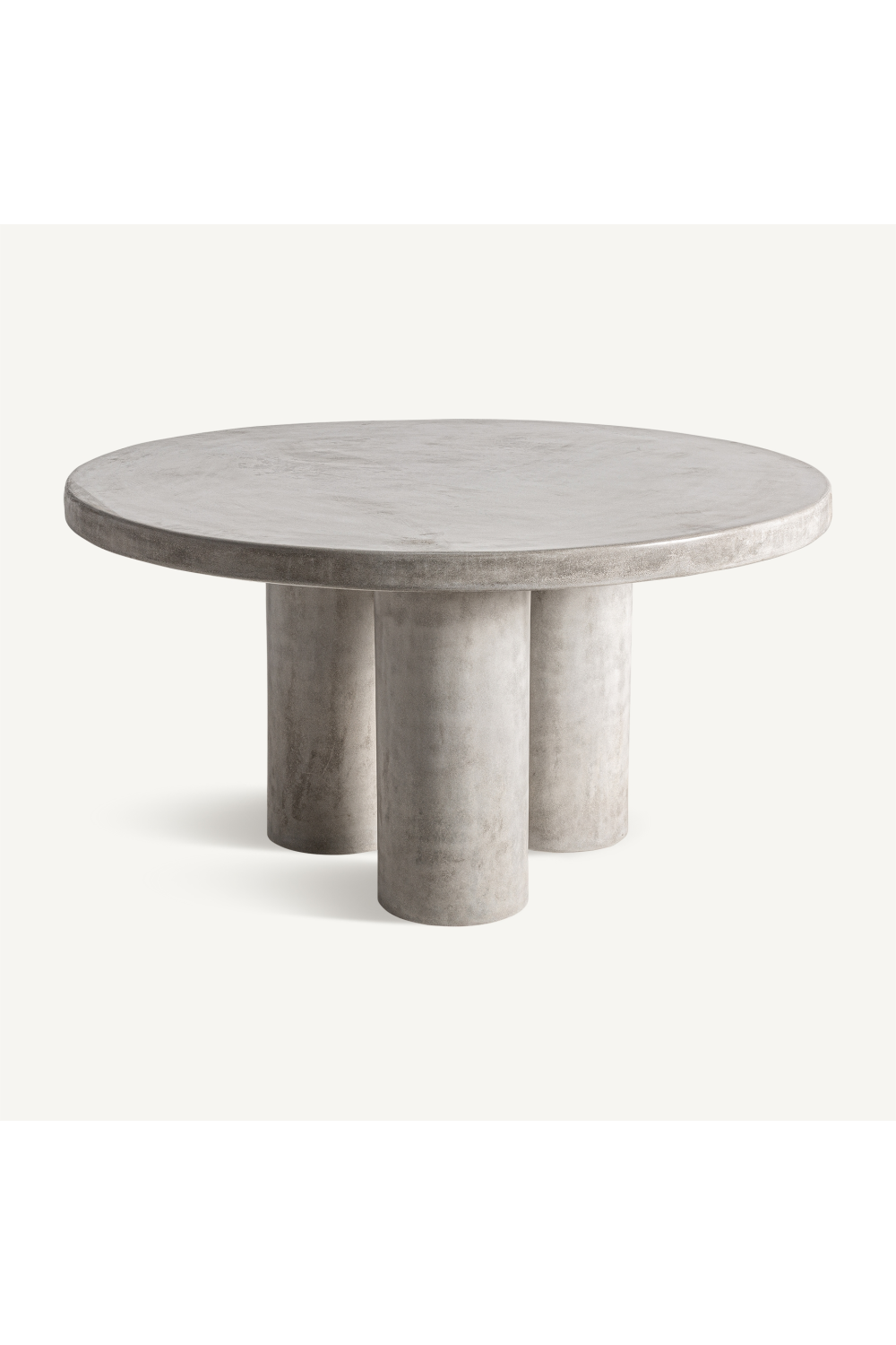 Gray Cement Round Dining Table | Vical Home Vytina | Oroa.com