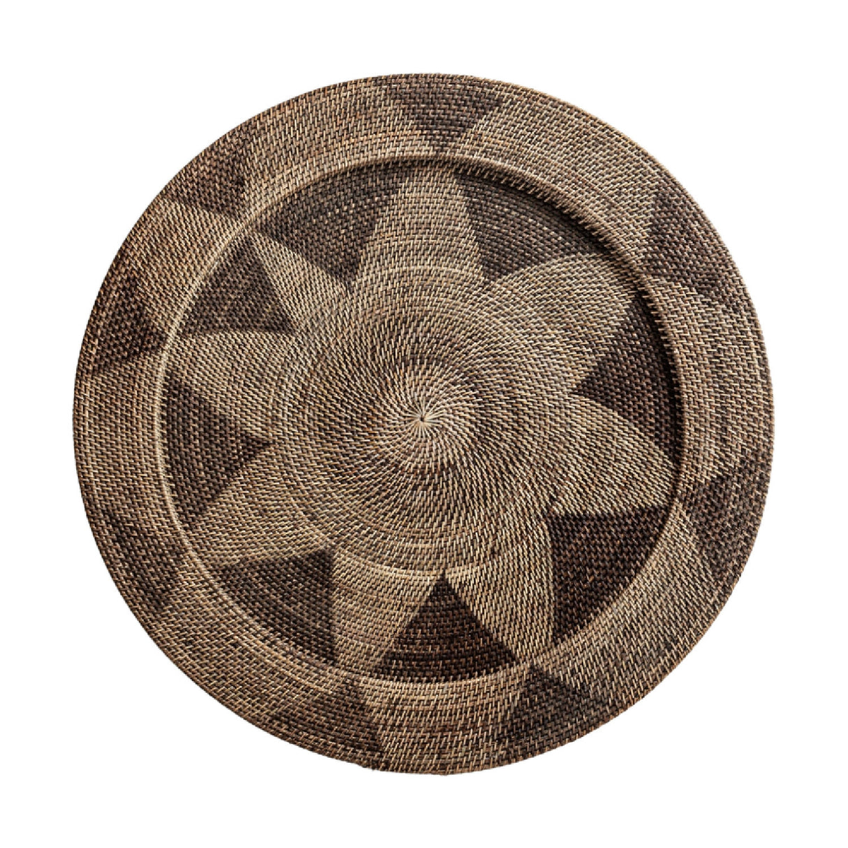   Brown Rattan Decorative Plate | Oroa.com