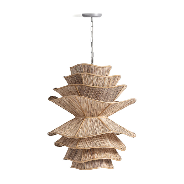 Modern European furniture - Coconut Wood Boho Pendant Light - www.oroa.com