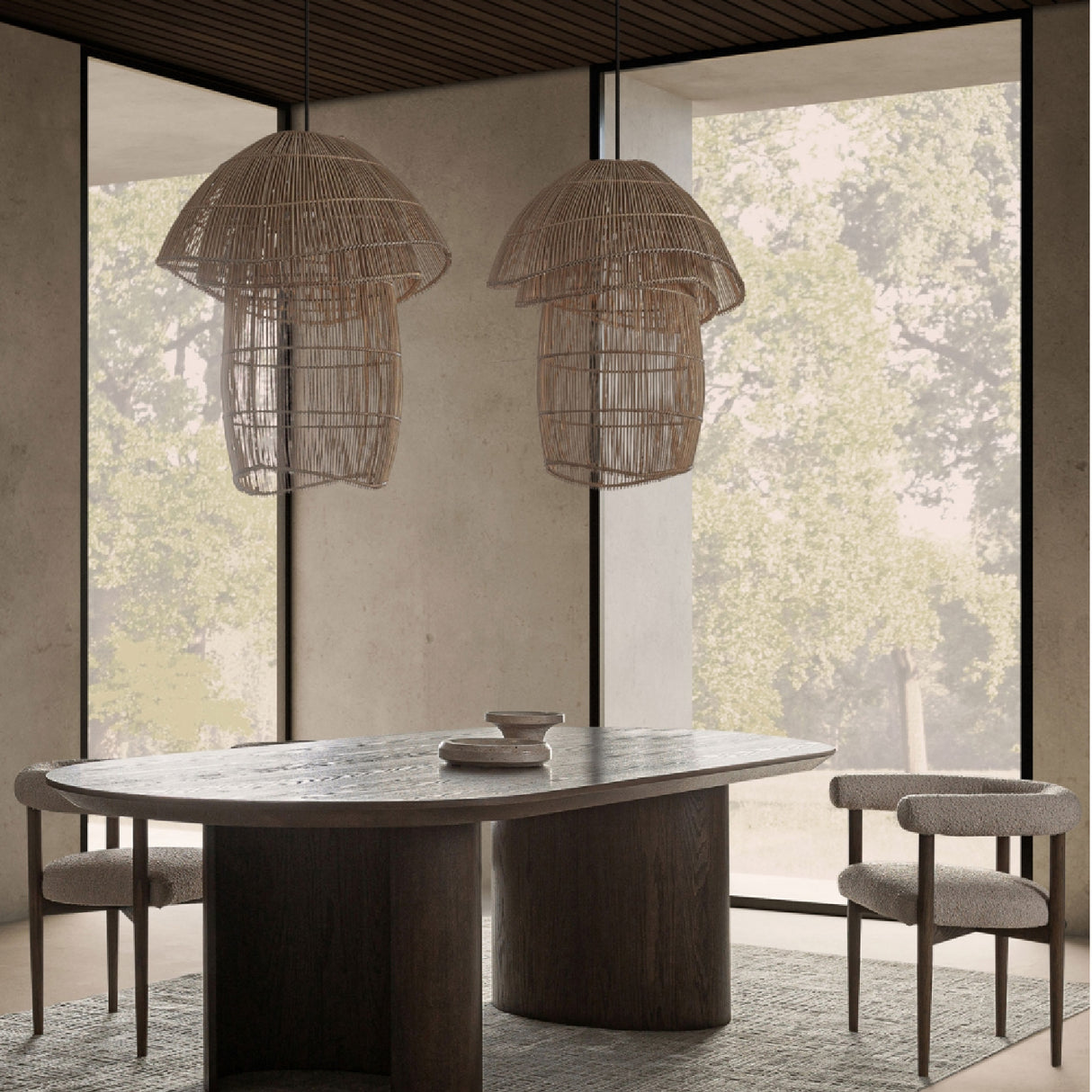 Rattan Tiered Pendant Light | Vical Home