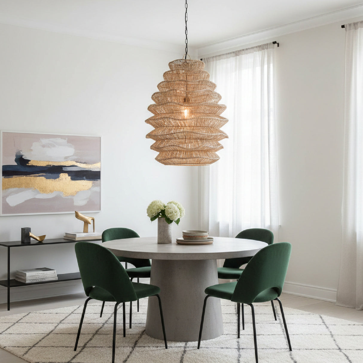 Rattan Layered Pendant Light | Vical Home