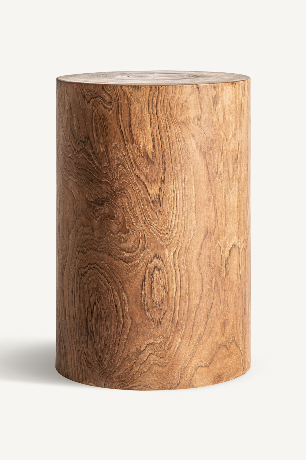 Suar Wood Cylindrical Side Table | Vical Home Terlano | Oroa.com