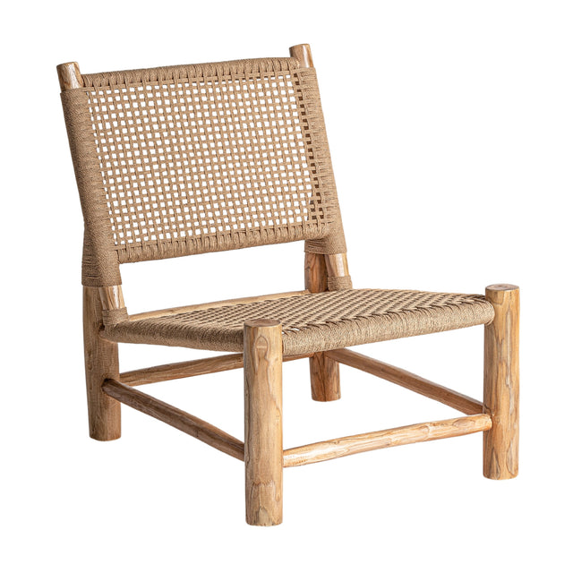 Modern European furniture - Teak Framed Hemp Accent Chair - www.oroa.com