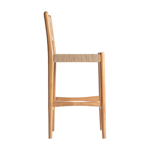   Modern European furniture - Teak Framed Hemp Bar Stool - www.oroa.com | Oroa.com