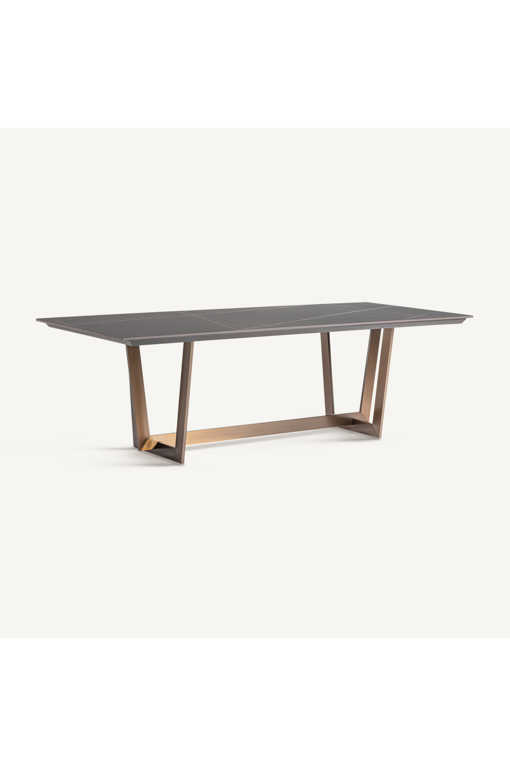 Black Stone Rectangular Dining Table | Vical Home Tremp | Oroa.com