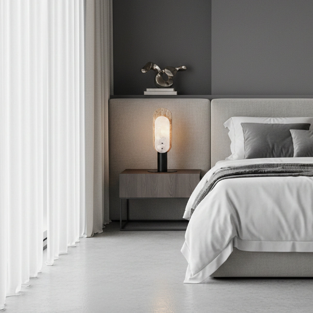 Beige Alabaster Table Lamp | Vical Home