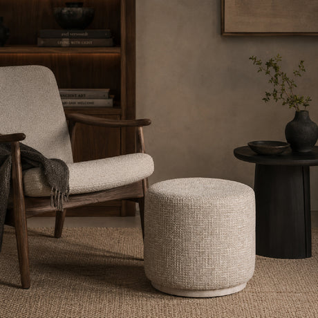   Modern European furniture - Beige Cotton Ottoman - www.oroa.com | Oroa.com