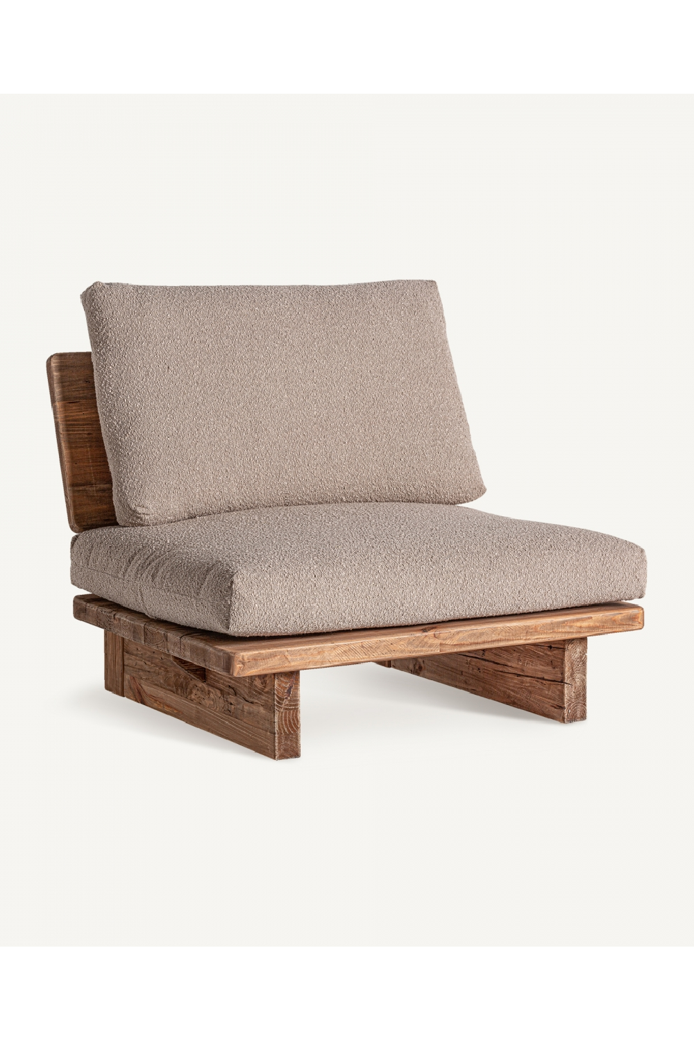 Padded Pine Lounge Chair | Vical Home Givry | Oroa.com