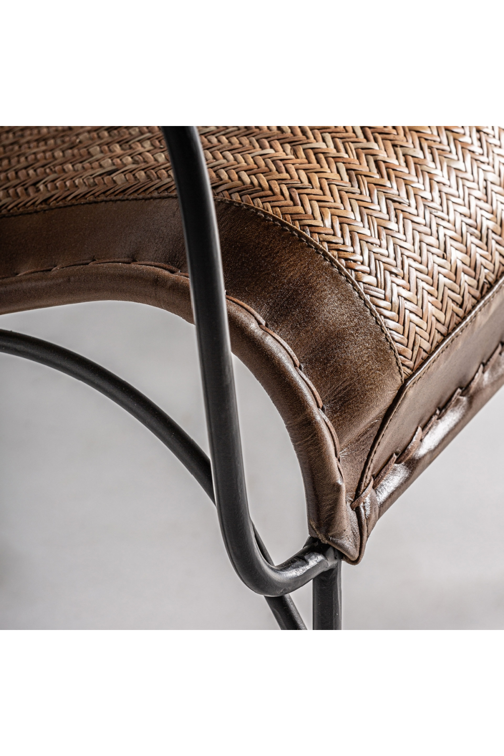 Leather and Rattan Armchair | Vical Home Krokom | Oroa.com