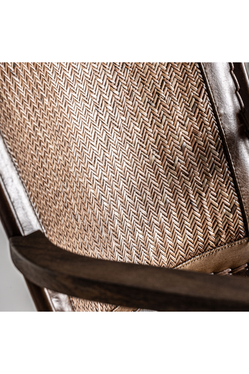 Leather and Rattan Armchair | Vical Home Krokom | Oroa.com