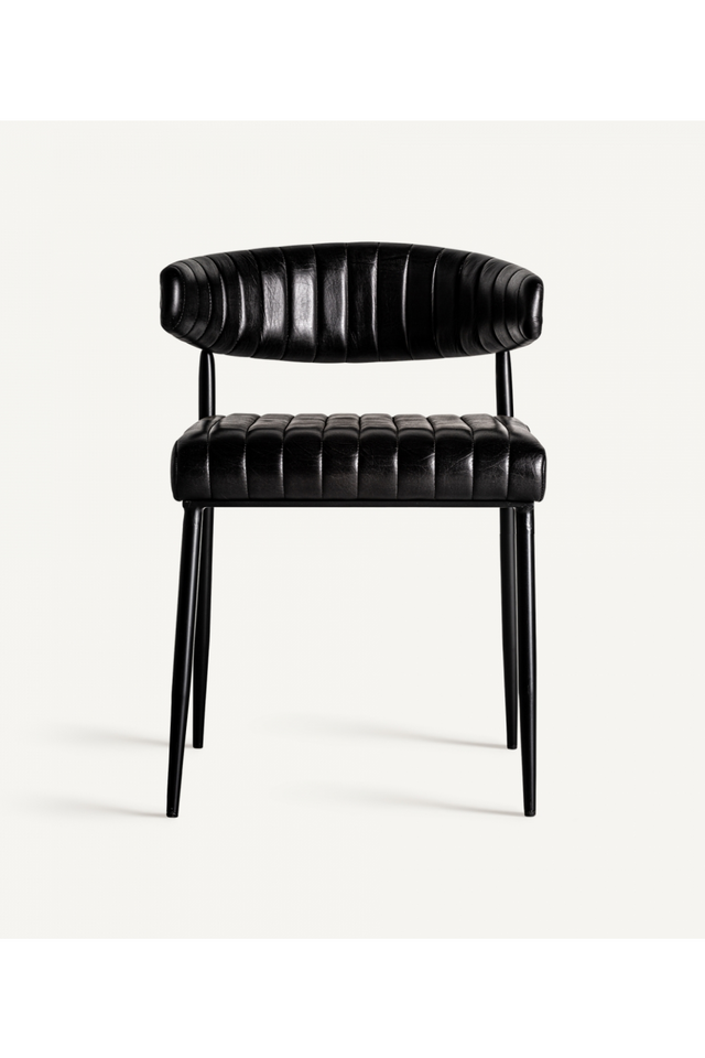 Black Leather Dining Chair (2) | Vical Home Jarpen | Oroa.com