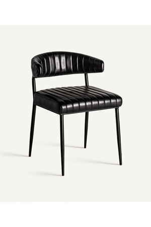 Black Leather Dining Chair (2) | Vical Home Jarpen | Oroa.com