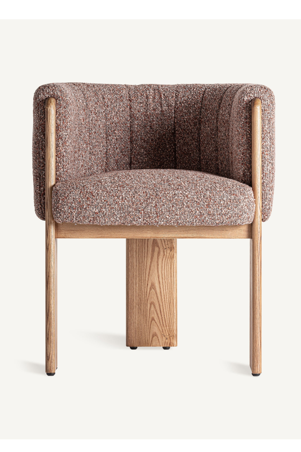 Brown Curved Accent Chair | Vical Home Cluny | Oroa.com