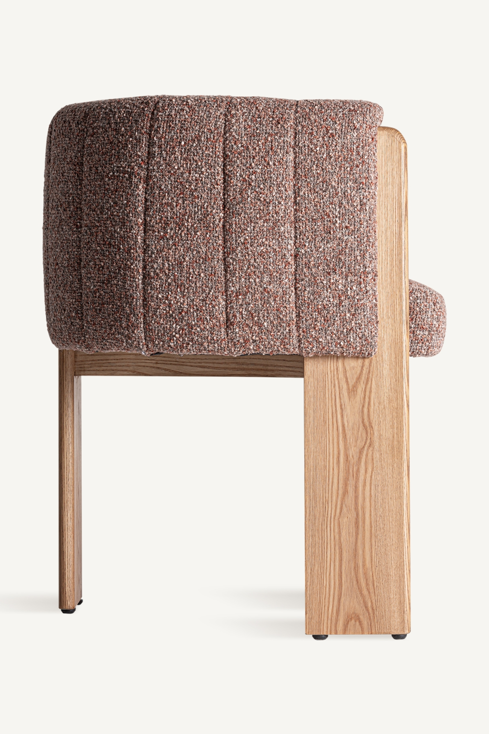 Brown Curved Accent Chair | Vical Home Cluny | Oroa.com