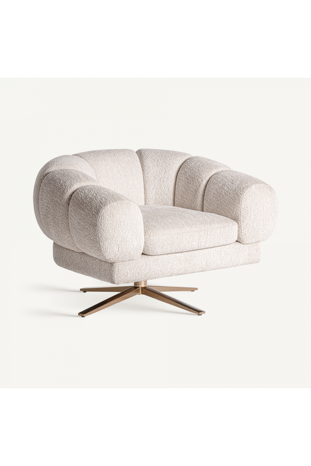 White Velvet Chunky Armchair | Vical Home Elise | Oroa.com