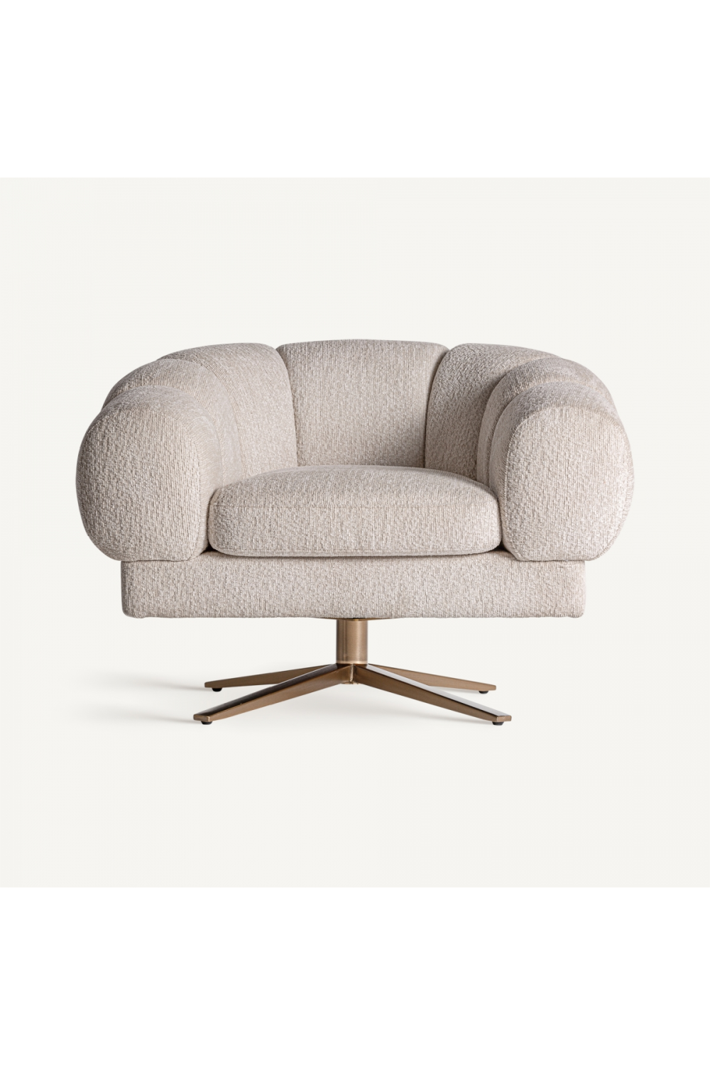 White Velvet Chunky Armchair | Vical Home Elise | Oroa.com