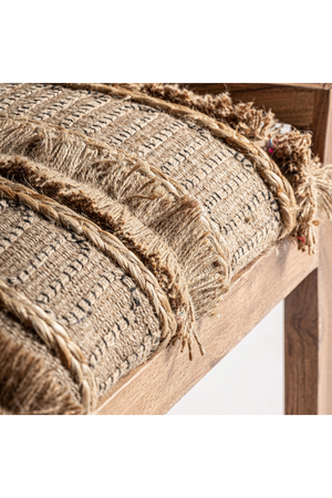 Mango Wood Padded Ottoman | Vical Home Clarke | Oroa.com