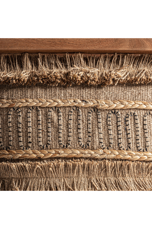 Mango Wood Padded Ottoman | Vical Home Clarke | Oroa.com