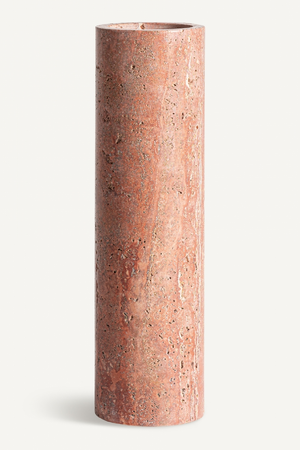 Pink Marble Cylindrical Vase | Vical Home Kleise | Oroa.com