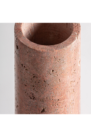 Pink Marble Cylindrical Vase | Vical Home Kleise | Oroa.com