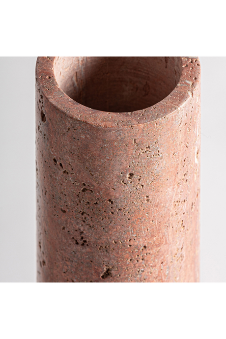 Pink Marble Cylindrical Vase | Vical Home Kleise | Oroa.com