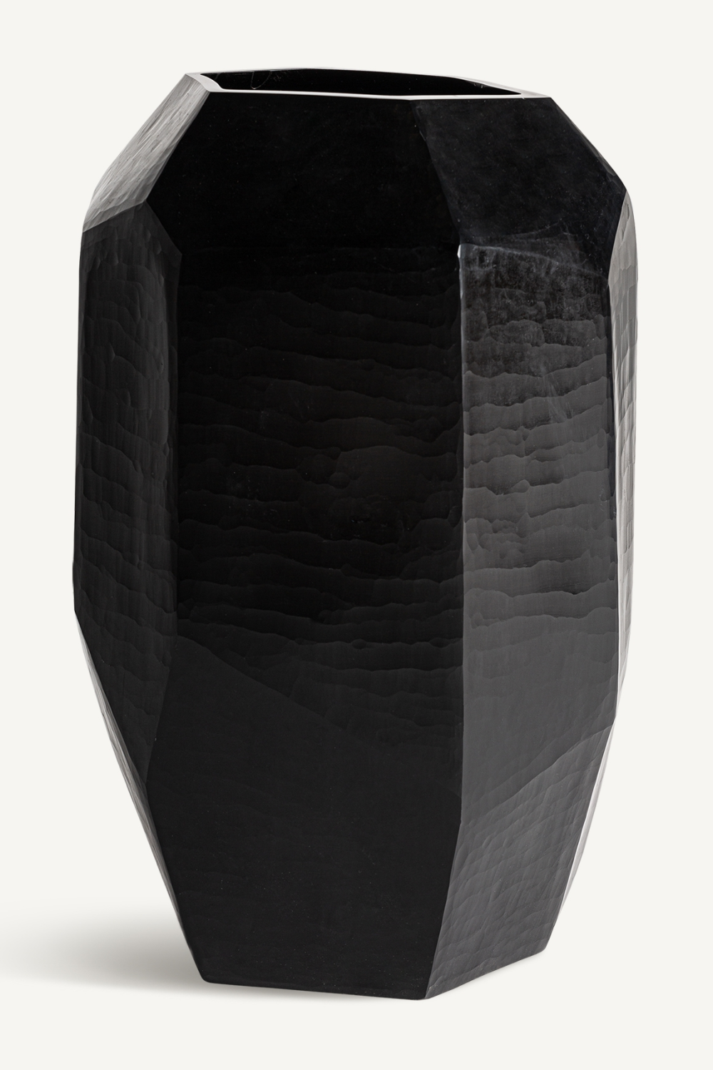 Black Ceramic Faceted Vase | Vical Home Galeo | Oroa.com