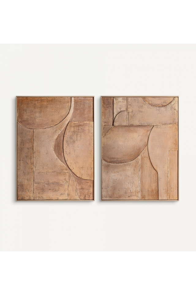 Light Brown Wall Decor Set (2) | Vical Home Yeray | Oroa.com