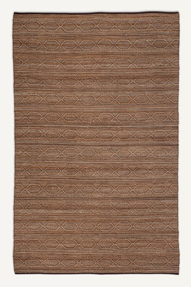Hexagonal Chain Jute Carpet 11' x 8' | Vical Home Tudia | Oroa.com