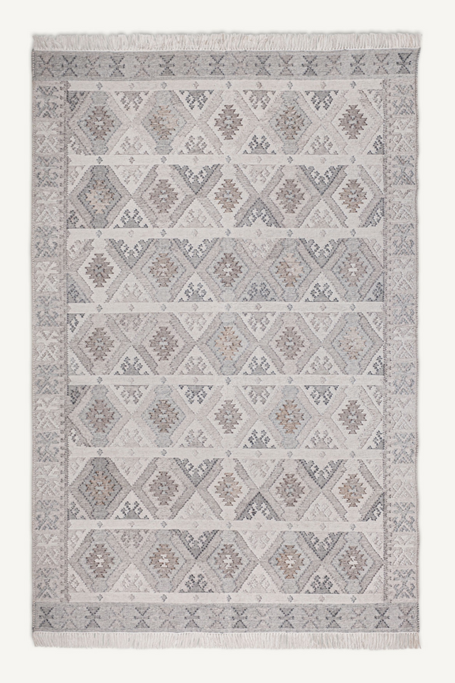 Gray Fringed Pattern Rug 11' x 8' | Vical Home Cashae | Oroa.com