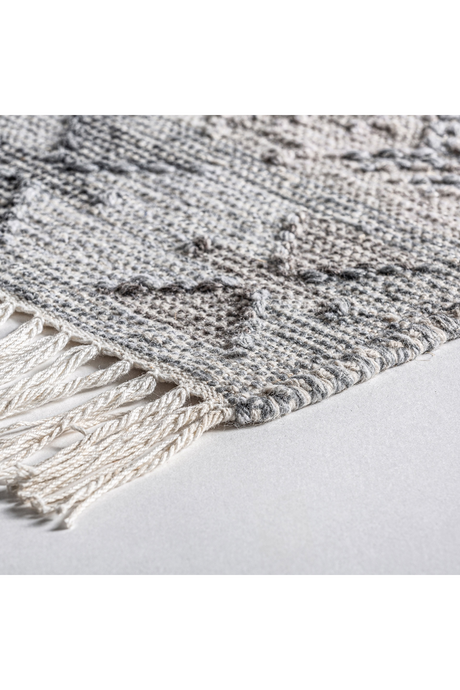 Gray Fringed Pattern Rug 11' x 8' | Vical Home Cashae | Oroa.com