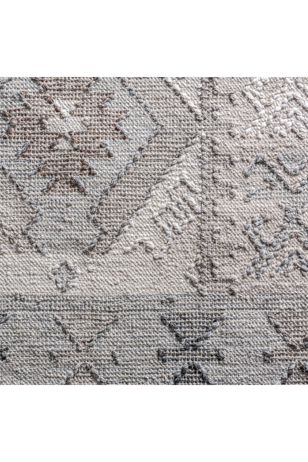 Gray Fringed Pattern Rug 11' x 8' | Vical Home Cashae | Oroa.com