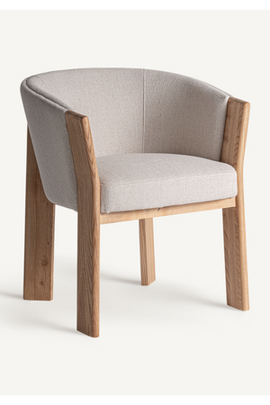 Beige Oak Curve Dining Chair | Vical Home Nara | Oroa.com