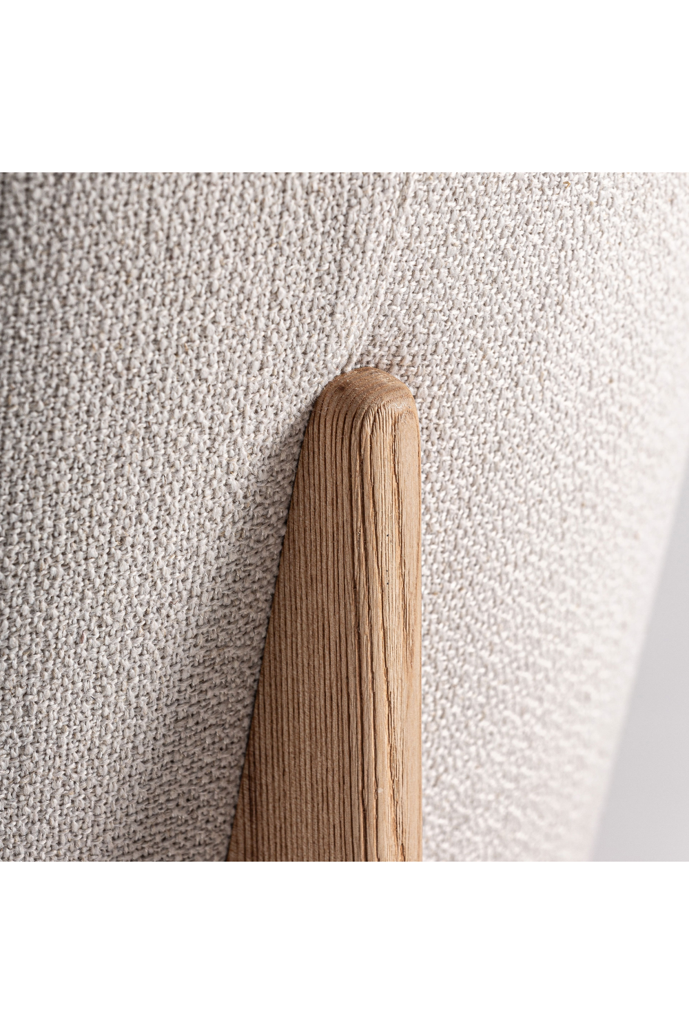 Beige Oak Curve Accent Chair | Vical Home Nara | Oroa.com