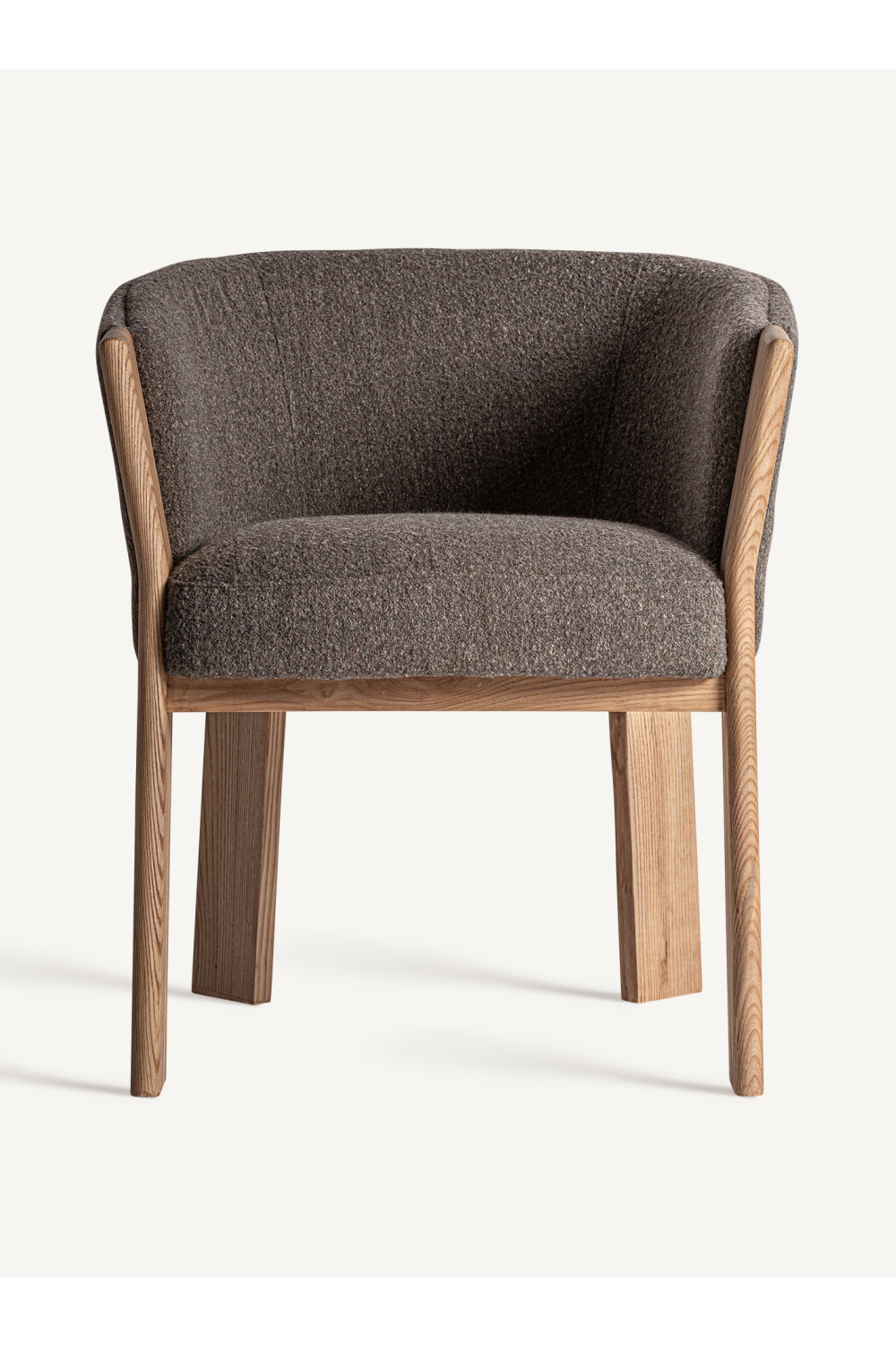 Taupe Padded Curve Accent Chair | Vical Home Nara | Oroa.com