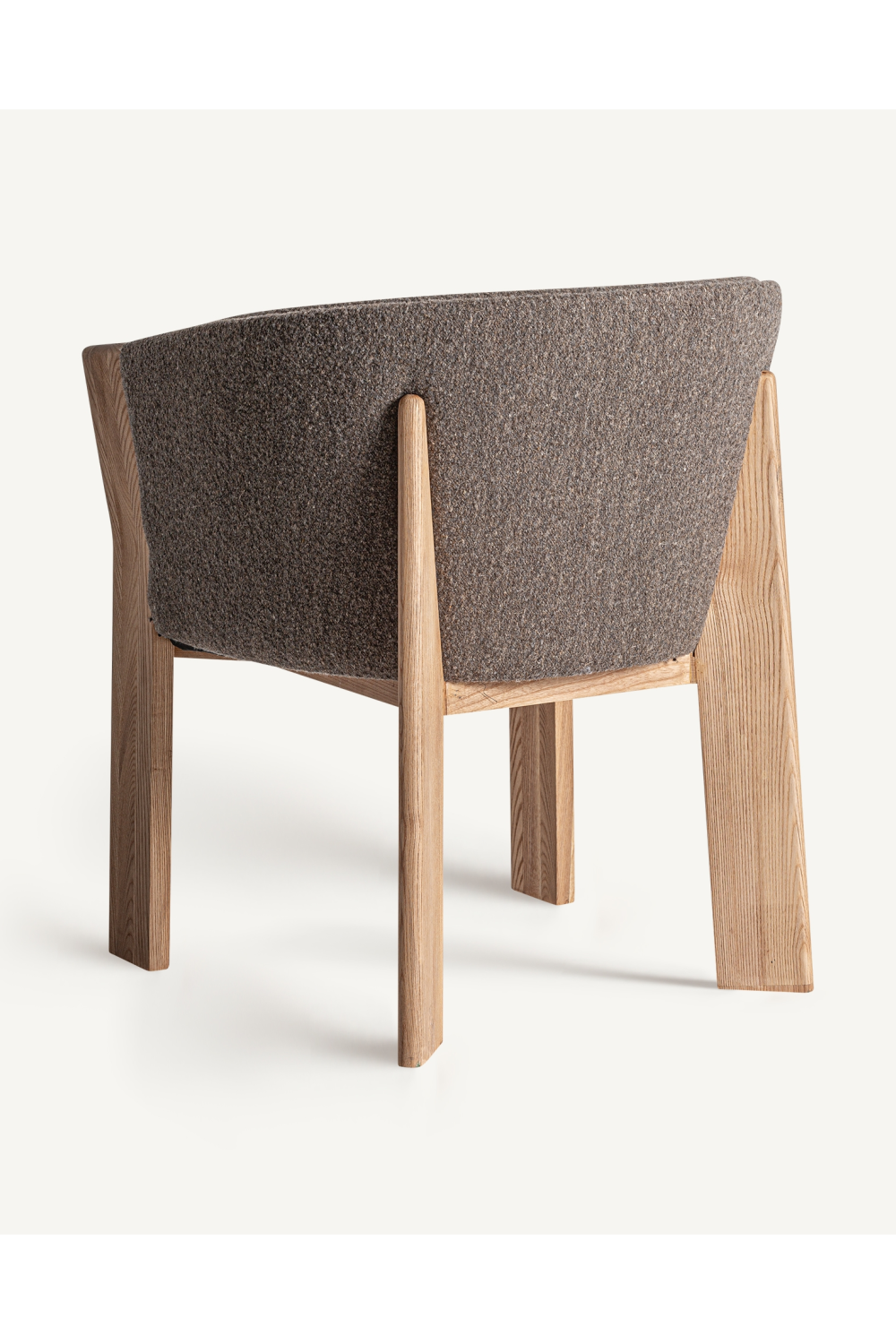Taupe Padded Curve Dining Chair | Vical Home Nara | Oroa.com