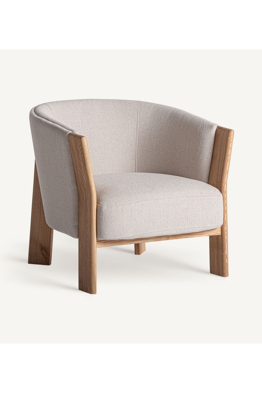 Oak Framed Beige Armchair | Vical Home Nara | Oroa.com