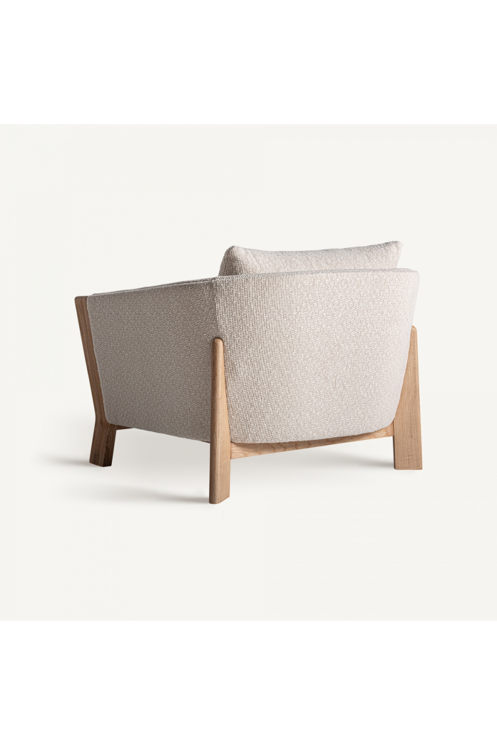 Natural Oak Frame Padded Armchair | Vical Home Nara | Oroa.com