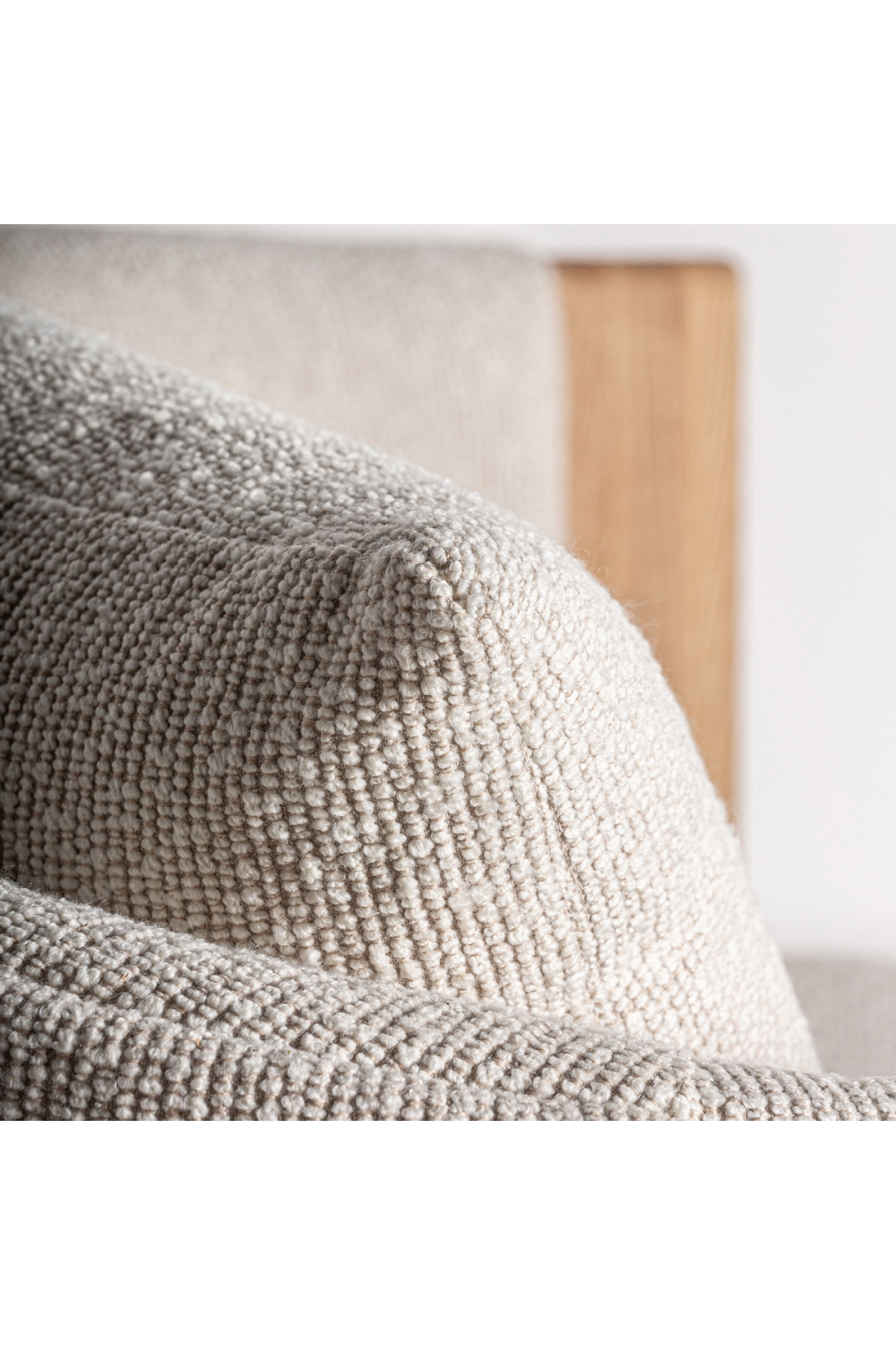 Natural Oak Frame Padded Armchair | Vical Home Nara | Oroa.com